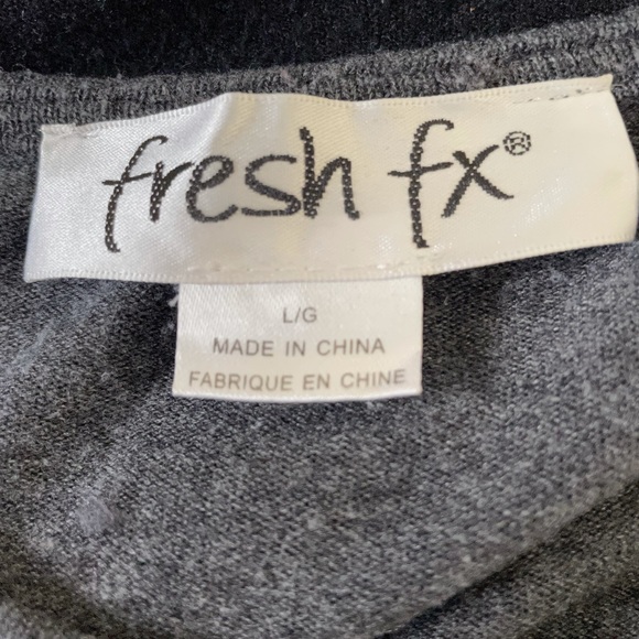 🎉 Best glitter gray long sleeves sweater size L - Picture 2 of 5